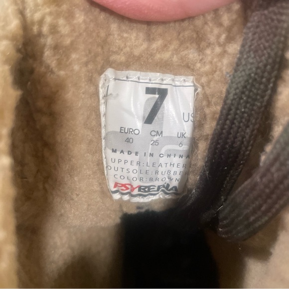 PsyBeria Dry goods Men's Boots Size 7 Green Brown Stash Pocket - Picture 8 of 10